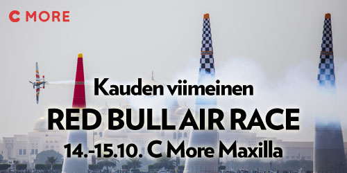 Kauden viimeinen Red Bull Air Race kisataan Indianapoliksessa tänä viikonloppuna 14.-25.10. Hyppää vielä kerran maailman nopeimman moottoriurheilukilpailun kyytiin ja nauti vauhdista C More Maxilla.