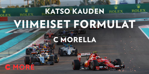 F1-kausi huipentuu tänä viikonloppuna C More Maxilla, kun Bottas ja Räikkönen hamuavat podiumille Abu Dhabissa. Formulafanien ei onneksi tarvitse odottaa uutta kautta huhtikuuhun asti, sillä Formula E -kausi starttaa 2.-3.12. Eurosportilla.