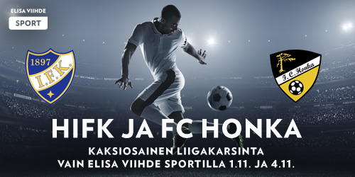 Tällä viikolla on luvassa kaksin verroin suomalaista jalkapallojännitystä, kun Veikkausliigan toiseksi viimeiseksi pudonnut HIFK ja Ykkösen toiselle sijalle yltänyt FC Honka ottelevat paikasta Veikkausliigassa. Klikkaa otteluaikatauluihin.