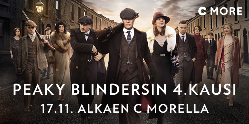 Kehuttu draamasarja Peaky Blinders jatkuu 4. kauden jaksoin C Morella. Brittiläiseen 1900-luvun alun teollisuuskaupunkiin sijoittuva, rikollisjengistä kertova draamasarja alkaa 17.11. klo 22 C More Series -kanavalla.